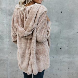 NWT Oversized Cozy Hooded Cardigan